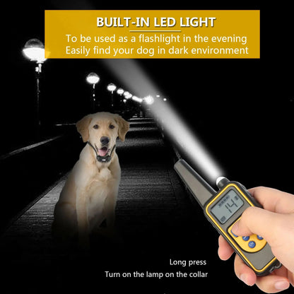 Adjustable Waterproof Dog Training Collar – Anti-Bark Remote Control with Shock, Vibration & Sound