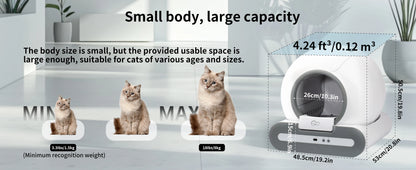 DOEL Automatic Self-Cleaning Cat Litter Box with App Control – 65L Smart Cat Toilet