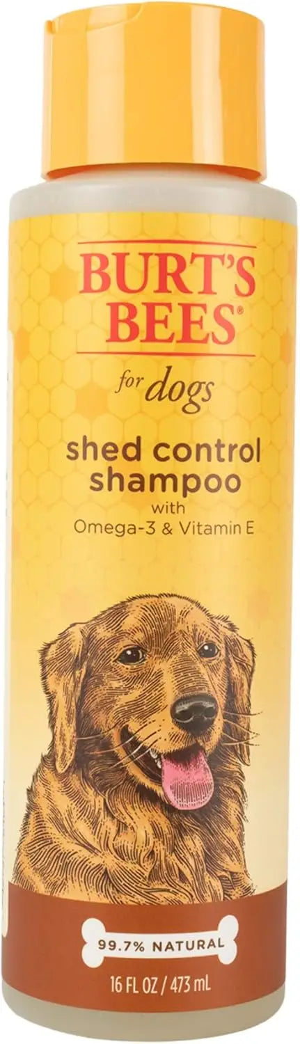 Deshedding Dog Shampoo with Omega-3 & Vitamin E – 99.7% Natural Formula 16oz - Bdba PK