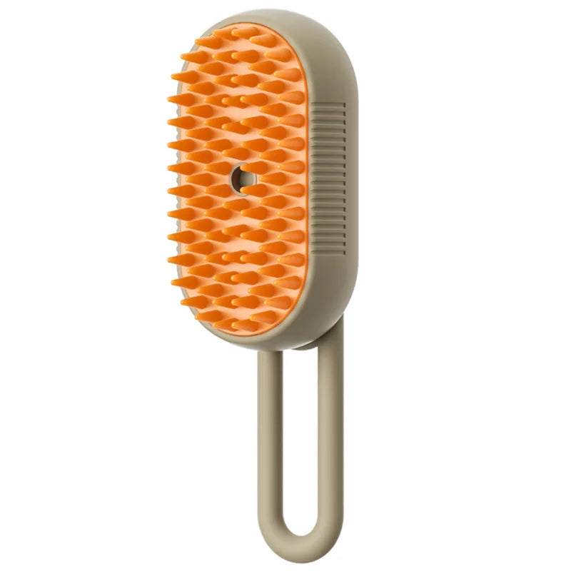 3-in-1 Electric Steam Spray Pet Grooming Brush – Massage, Detangle & Hair Removal for Dogs & Cats