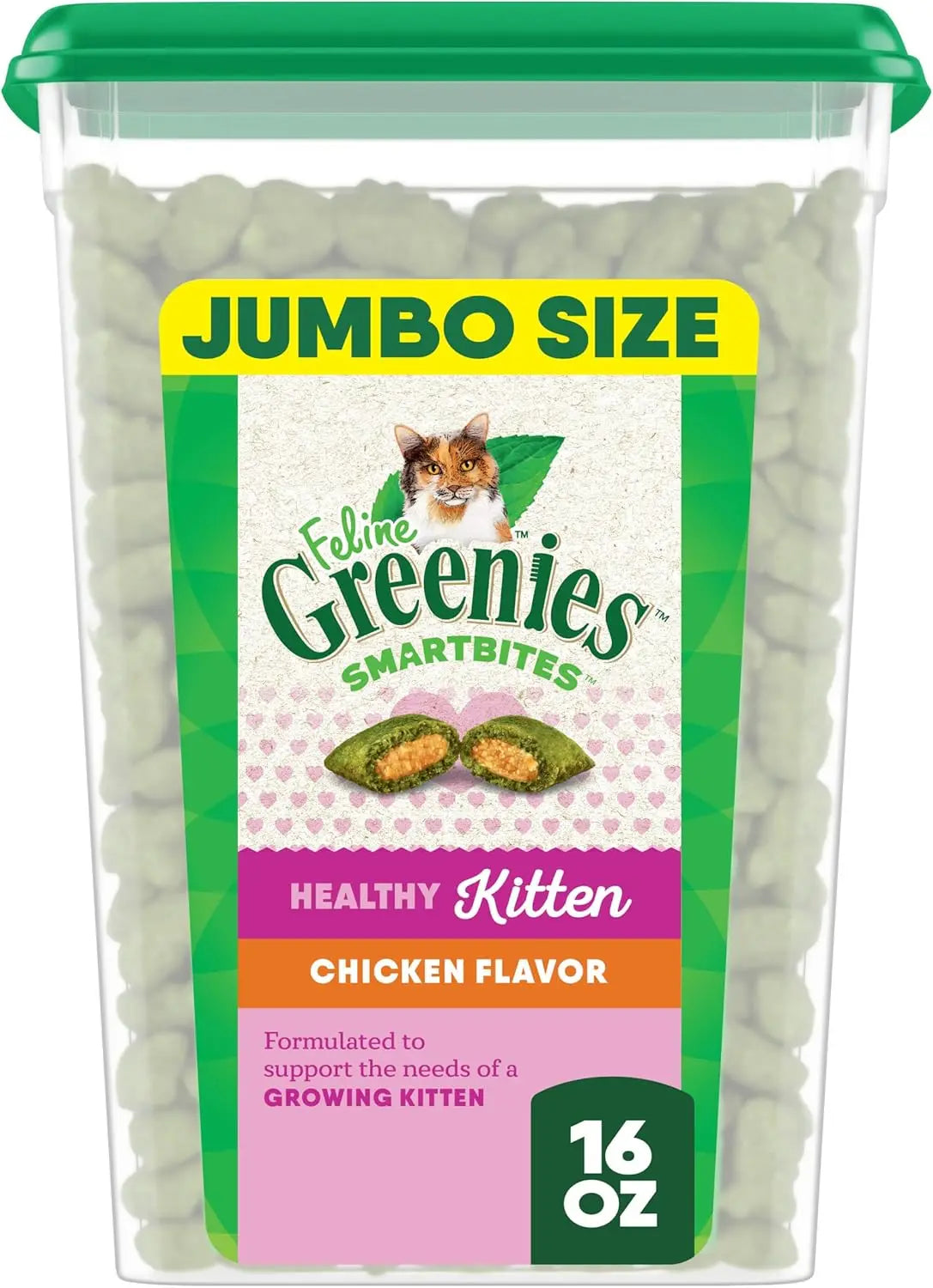 Feline Smartbites Healthy Kitten Treats – Crunchy & Soft Chicken Flavour Tub