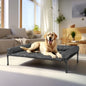 Cooling Elevated Dog Bed Add Removable Waterproof Bolster Cushion Mat, Raised Pet Cot with Breathable Teslin Mesh, NoSlip Feet,