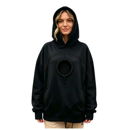 Women Zipper Pocket Pet Hooded Pullover Hoodie Shirt For And Winter Hoodie Women Baggy