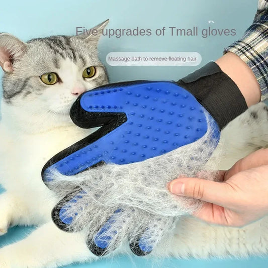 New Silicone Cat Hair Remove Gloves Rubber Pet Beauty Cleaning Grooming Effective Massage Dog Combs Floating Brush Glove - Bdba PK