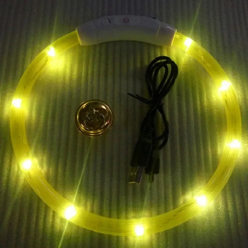 Led Usb Dog Collar Pet Dog Night Luminous Charge Collar Led Night Safety Flashing Glow Dog Loss Prevention Collar Pet Accessorie