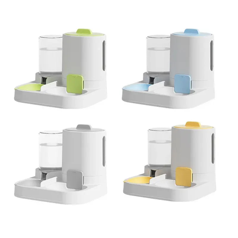 Portable Automatic Pet Feeder 2 In 1 Convenient Pet Supplies Waterer Food Container Removable Large Capacity Treat Dispenser C