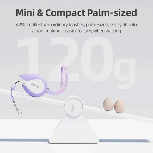 ROJECO Mini Automatic Retractable Dog Leash 3M Extendable Rope For Outdoor Travel Walking Hiking Pet Cat Dogs Traction Rope Lead