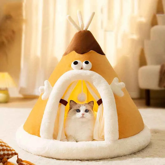 Dog Nest Warm Dog Bed Four Seasons Universal House Type Triangle Tent Closed Cat Nest Dog House Cat Mat Dog Mattress Cat Bed