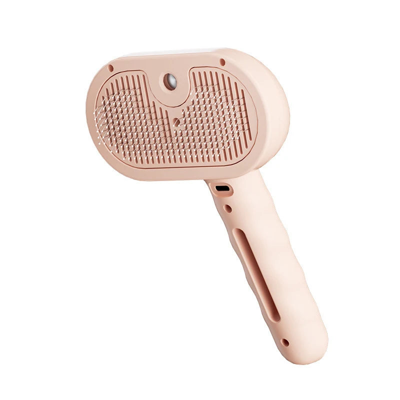 USB Steam Spray Pet Grooming Comb – Heated Massage Brush for Dogs & Cats