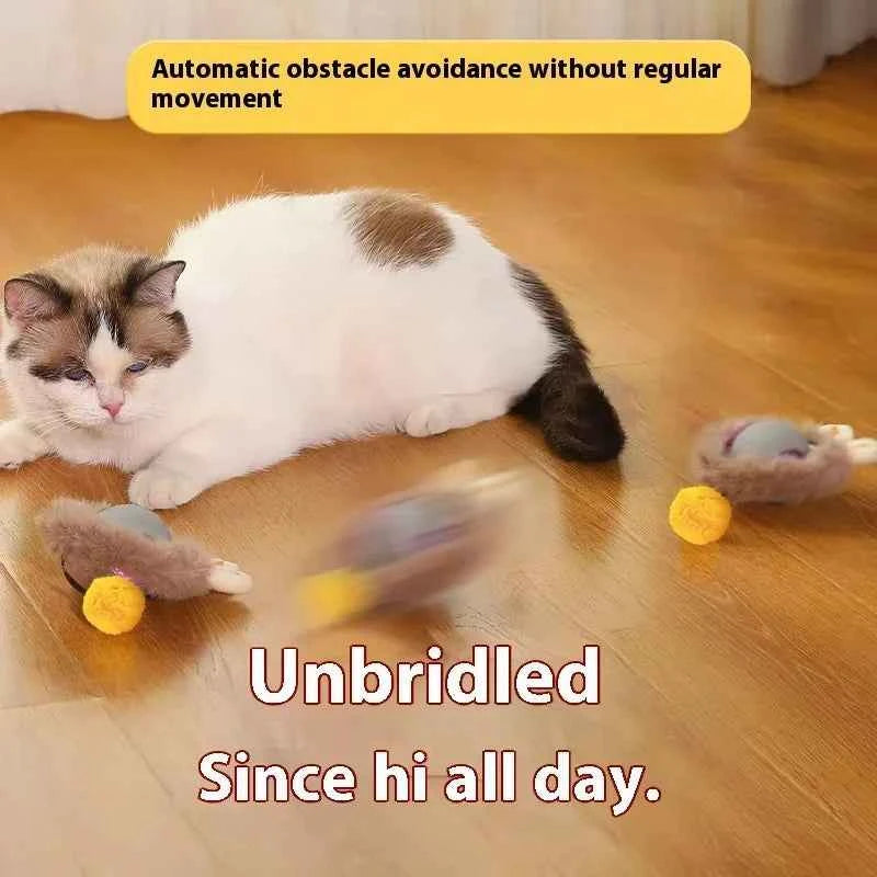 Cat Toy Intelligent Electric Automatic Rolling USB Rechargeable with Rope Sound Making Toy Ball Home Pet Soothing Supplies