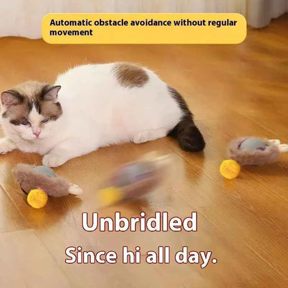 Cat Toy Intelligent Electric Automatic Rolling USB Rechargeable with Rope Sound Making Toy Ball Home Pet Soothing Supplies