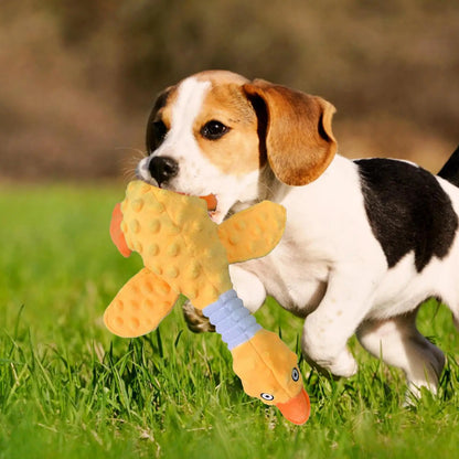 Duck Squeaky Dog Chew Toy – Bite-Resistant Plush Toy for Aggressive Chewers