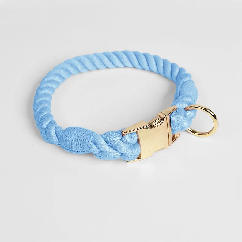 Rainbow Dog Collar Pet Puppy Walking Training Dog Collar with Metal Buckle for Large Medium Small Strap Belt Cotton Dogs Collar