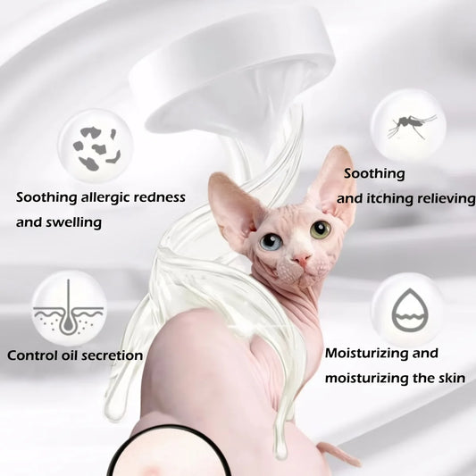 Sphinx Cat Pet Shampoo Oil Control Degreasing Bath Lotion Moisturizing Devons Finx Cat Free foam - Bdba PK