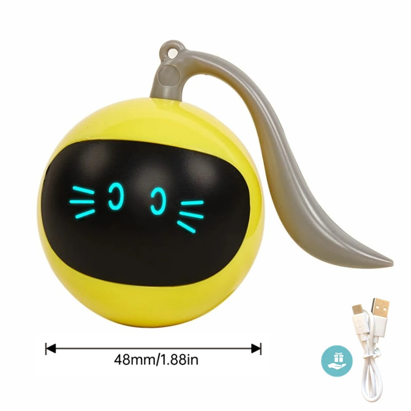 AI Smart Cat Ball Toy – USB Rechargeable 360° Rolling Interactive Cat Toy