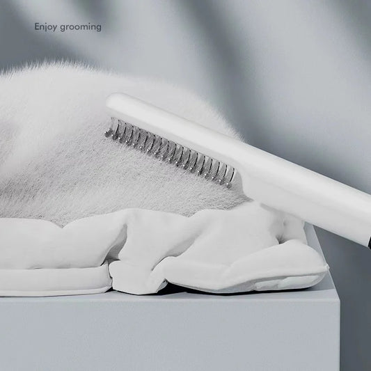 Double-Sided Pet Knot Cutter & Deshedding Comb – Hair Remover for Long & Curly Cat & Dog Coats - Bdba PK