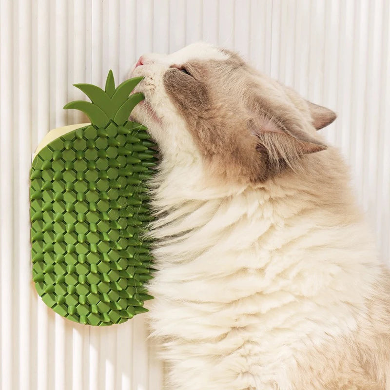 Cat Scratcher Massager Pet Hair Removal Massage Comb Kitten Wall Corner Self Cleaning Rubbing Grooming Brush Cats Accessories