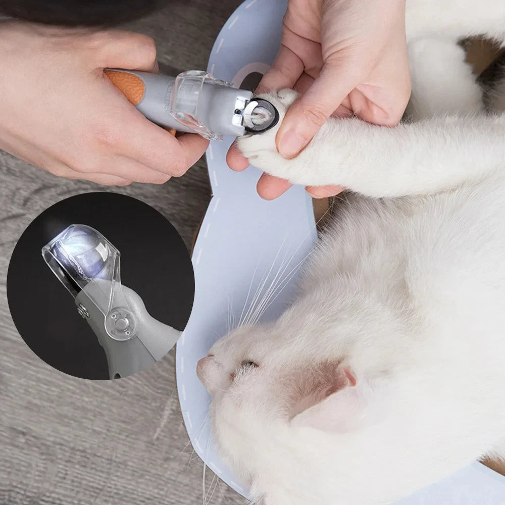 Pet Nail Clipper with LED Light – Precision Nail Scissors for Dogs & Cats