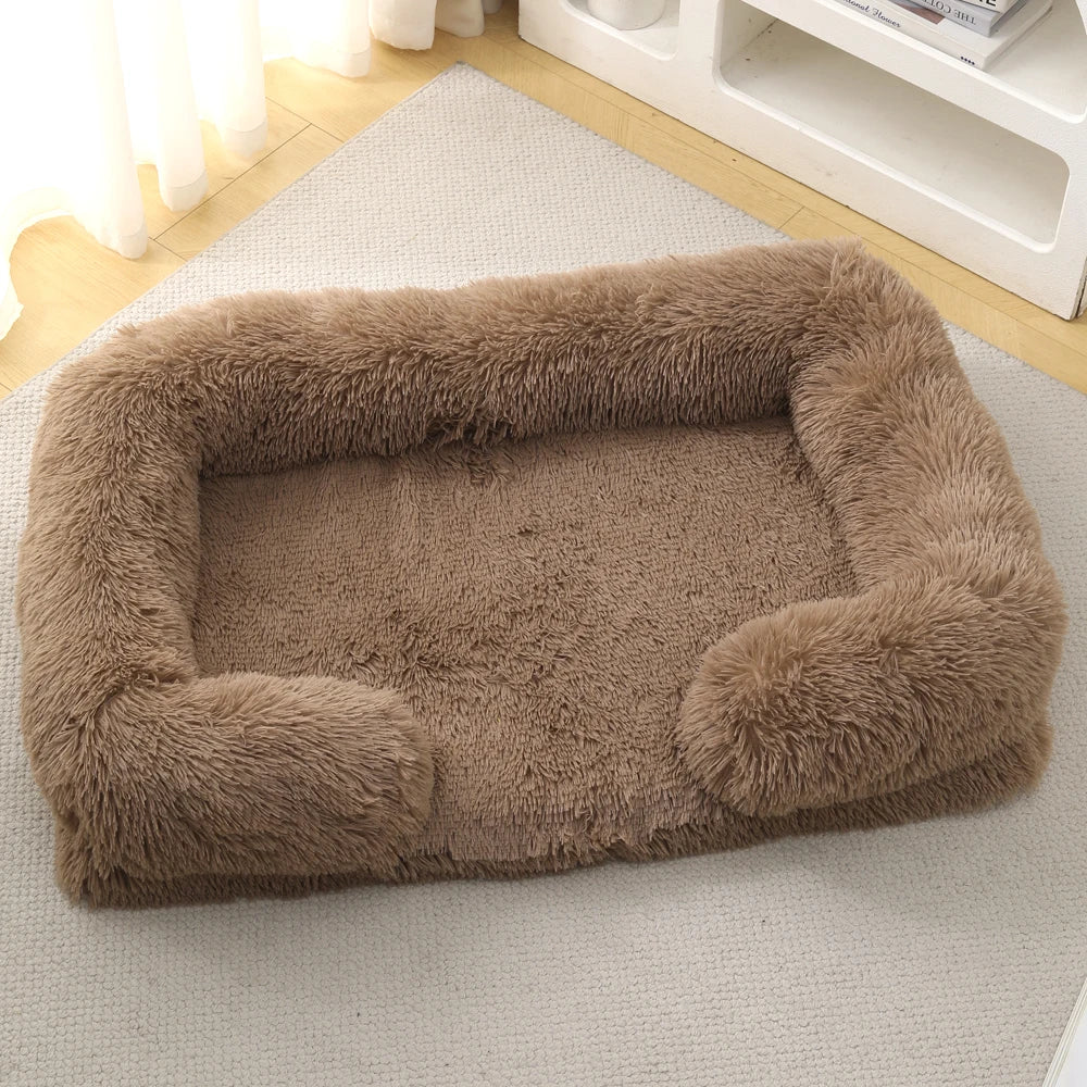 Luxury Winter Warm Large Dog Sofa Bed Dog Kneel Cat Mats House Cushion Pet Sleeping Sofa Beds Mat for Medium and Small Dogs
