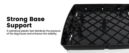 Waterproof Plastic Dog House – Indoor Outdoor Kennel with Elevated Floor for All Sizes