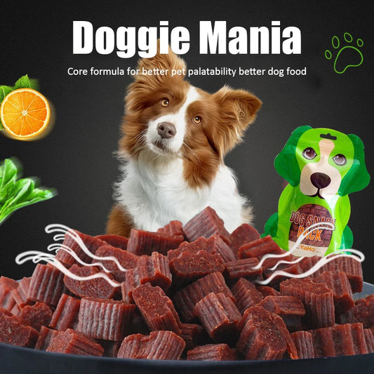 Beef Dog Treats – Chewy Diced Beef Training Rewards for Puppies & Adult Dogs