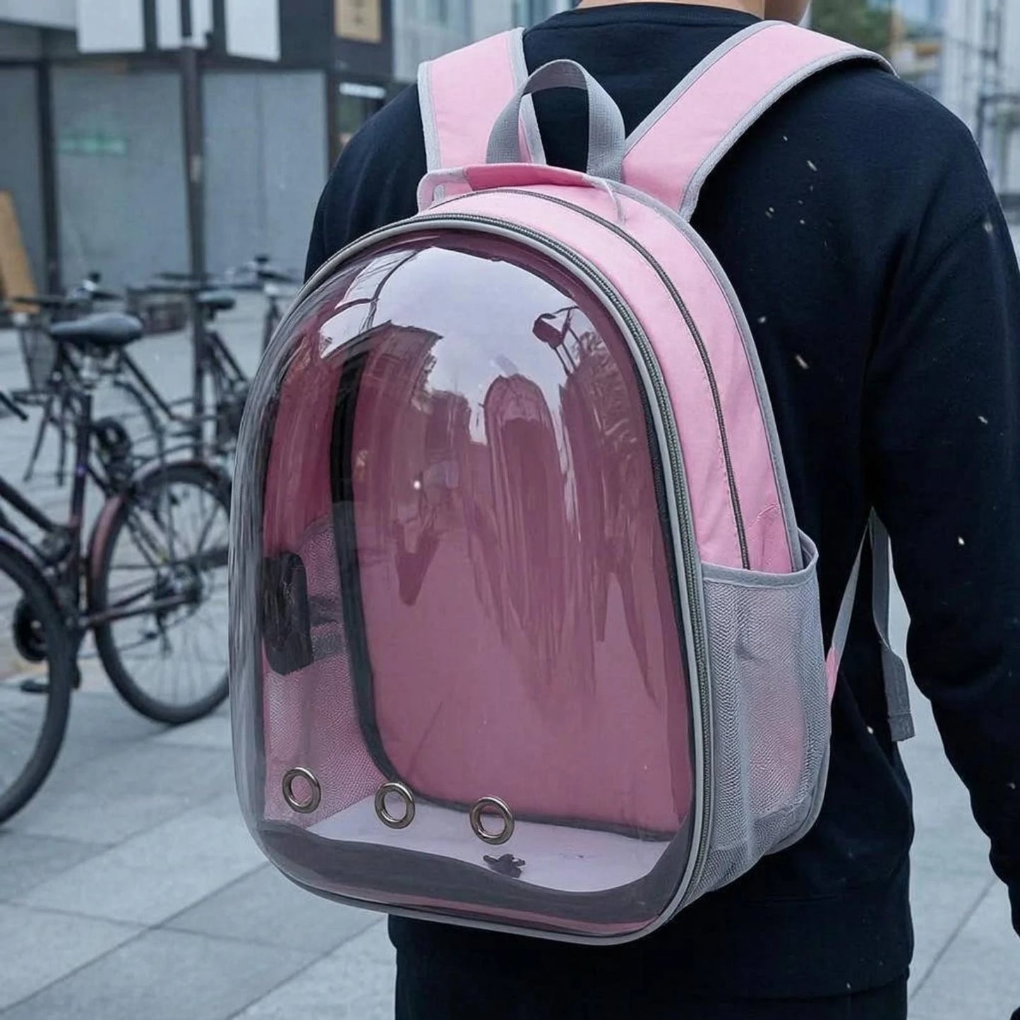 Cat Bubble Backpack Carrier Mesh Pocket Transparent Pet Carrier Backpack Ventilation Ventilated