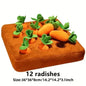 Carrot Snuffle Mat for Dogs Cats Puzzle Toy with Carrots for Small Medium Large Interactive Pet Stress Relief Dogs Chew Toys