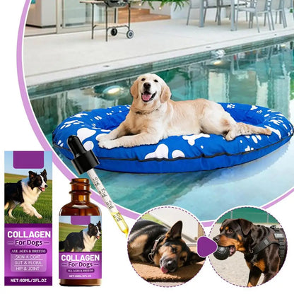 Dog Collagen Absorbable Drops Pet Cleaning & Nutritional Care - Skin Hair Intestinal Joint Health Support Daily Pet Supplement