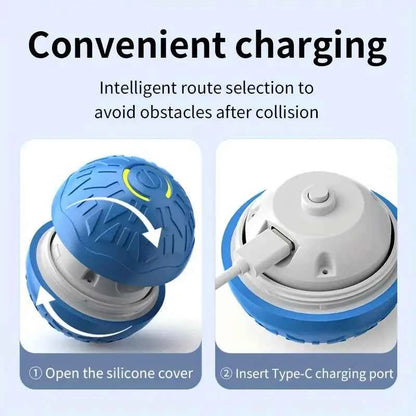 Smart Dog Toy Ball Automatic Interactive Pet Electronic Rolling USB Rechargeable Moving Bouncing for Puppy to Large dog Chew Toy