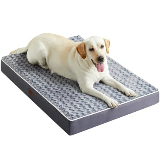 Dog Beds Large Sized Dog Orthopedic Memory Foam Dogs Bed with Removable Cover Washable Pet Mat Non-Slip Bottom Waterproof Pet C