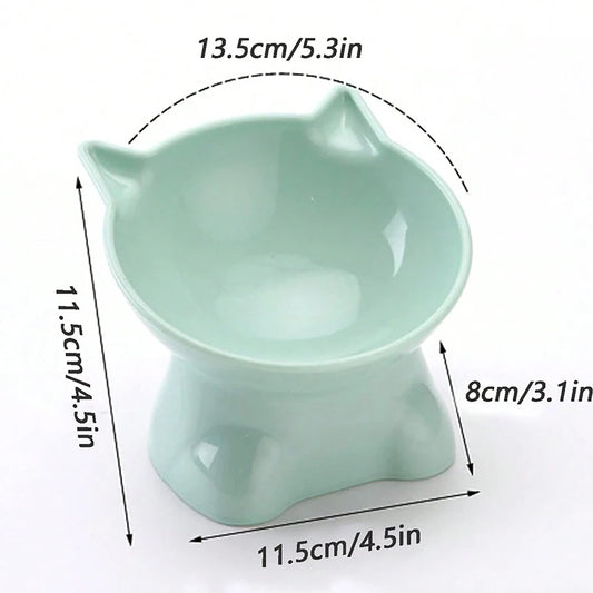 Hot-selling Nordic style pet bowl, cervical vertebra protection cat bowl anti-tip plastic inclined mouth cat bowl pet supplies - Bdba PK