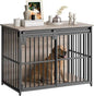 36.6" Heavy Duty Dog Crate Furniture – Sliding Barn Door Wooden Kennel & End Table