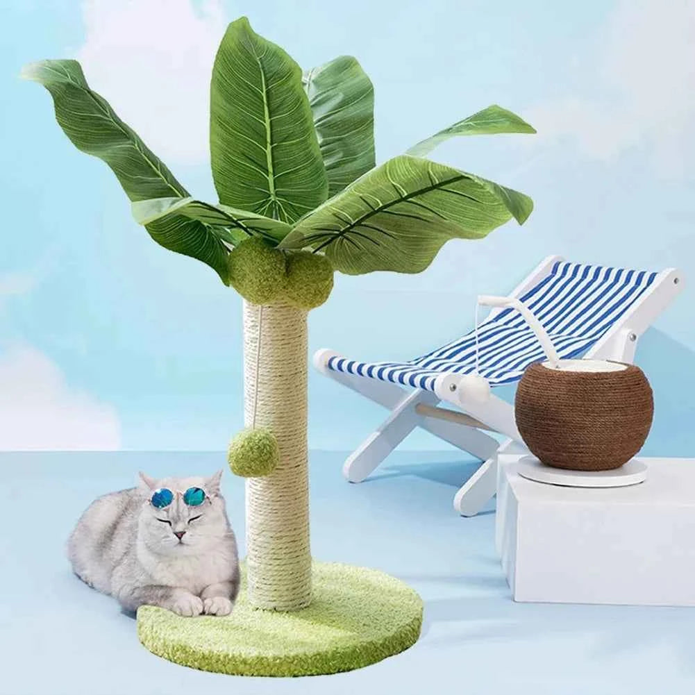 A04I Cat Scratching Post for Cats Tree Catcus Cat Scratcher Posts Toy Cute Kitten Kitty Sisal Rope Scratch with Teaser Ball