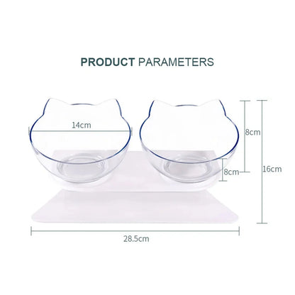 Non-Slip Double Cat Bowl Dog Bowl With Stand Pet Feeding Cat Water Bowl For Cats Food Pet Bowls For Dogs Feeder Product Supplies - Bdba PK