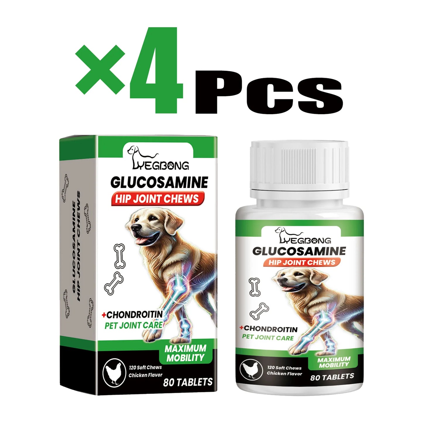 YEGBONG Pet Joint Care Tablets – Dog Supplement to Relieve Discomfort & Strengthen Bones