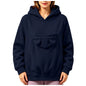 Kangaroo Pocket Cat Dog Hoodies For Women Autumn Winter Warm Outwear Sweatshirt Comfortable Street Style Trendy Fashion Tops