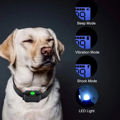 Adjustable Waterproof Dog Training Collar – Anti-Bark Remote Control with Shock, Vibration & Sound