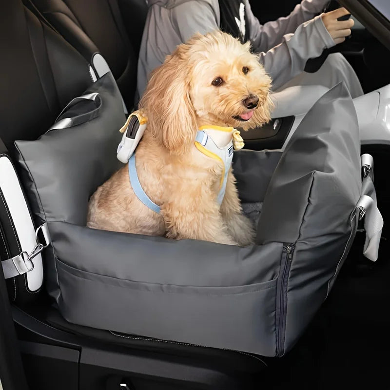 Waterproof Dog Car Seat – Orthopedic Travel Pet Bed with Safety Buckle