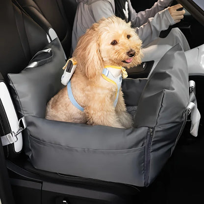 Waterproof Dog Car Seat – Orthopedic Travel Pet Bed with Safety Buckle