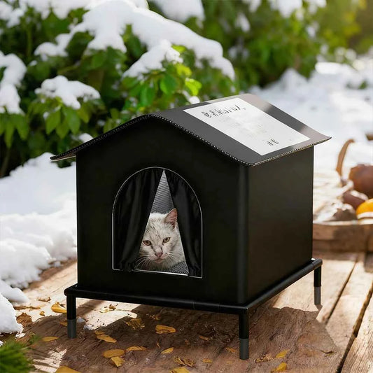 Cat House for Outside or Indoor Coldproof and Insulated Designs for Strays Cats All Season Large Capacity and Warm Waterproof