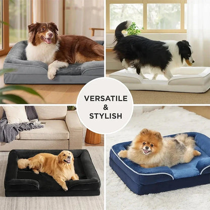 Winter Warm Orthopedic Dog Bed Waterproof Washable Comfort Cat Couch Sofa Medium Size Pet Bed Removable Cover Sofa for Cats Dogs