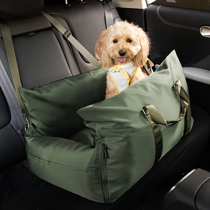 Waterproof Dog Car Seat – Orthopedic Travel Pet Bed with Safety Buckle
