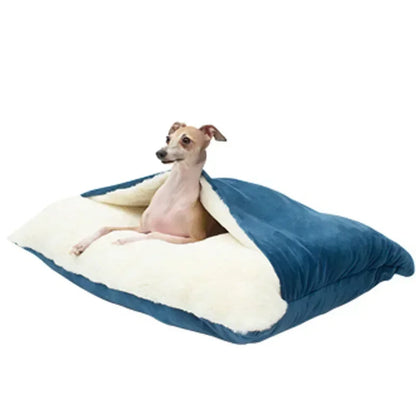 Bite-Resistant Washable Pet Bed - Winter Warm Removable Plush Cushion Large Dog Kennel Sofa Mat & Cat Sleeping Bag for Pets