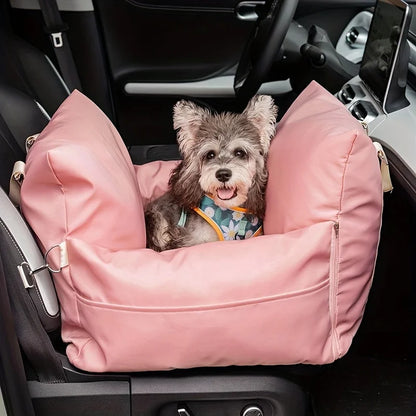 Waterproof Dog Car Seat – Orthopedic Travel Pet Bed with Safety Buckle