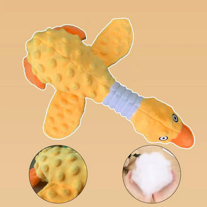 Duck Squeaky Dog Chew Toy – Bite-Resistant Plush Toy for Aggressive Chewers