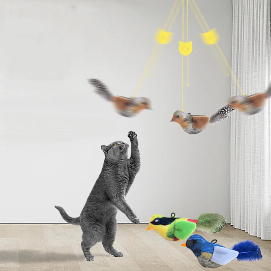 Hot lifelike Bird Vivid Cat Toys Pet Catnip Simulation Molding Cat Teaser with Feather Soft Plush Fabric Toys for Kitten
