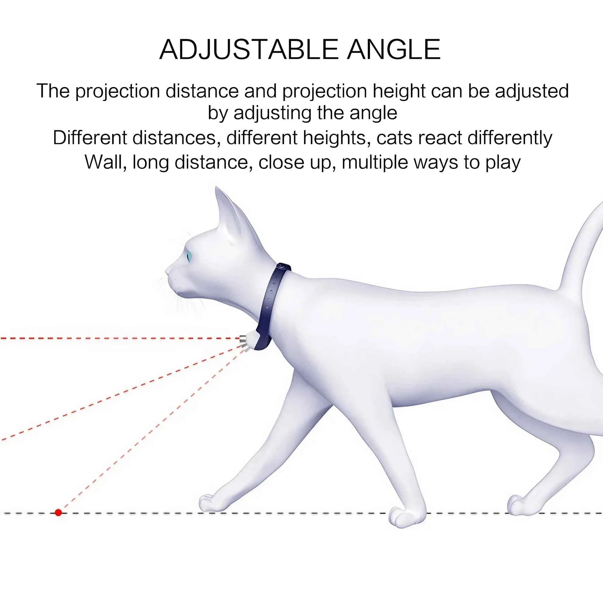 Laser Tease Cat Toys Automatic Collar Interactive Pet Self Play Smart Cat Entertainment Toy