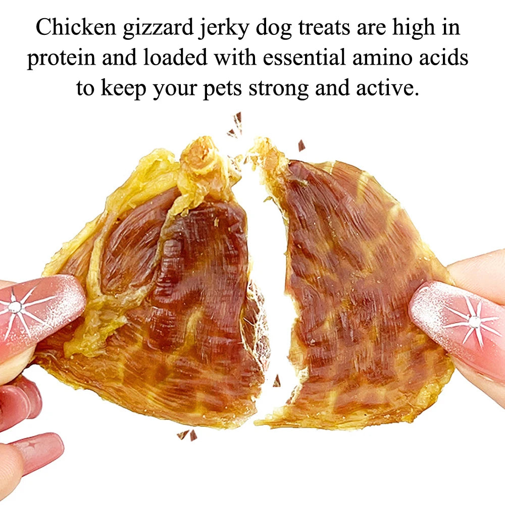 Grain-Free Chicken Gizzard Jerky Dog Treats – All Natural High-Protein Snack