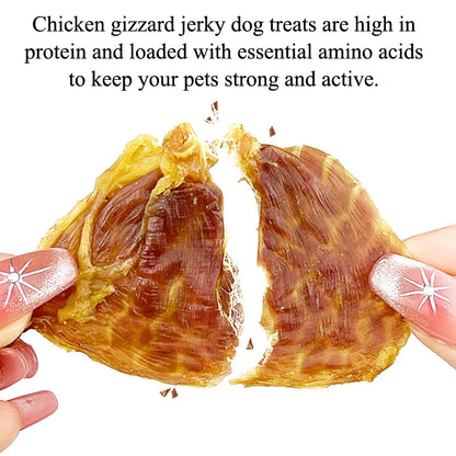 Grain-Free Chicken Gizzard Jerky Dog Treats – All Natural High-Protein Snack