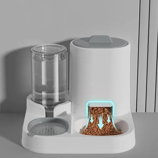 2-in-1 Portable Automatic Pet Feeder & Water Dispenser – Large Capacity Travel Food Container - Bdba PK